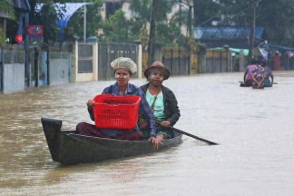 缅甸部分地区遭遇强降雨