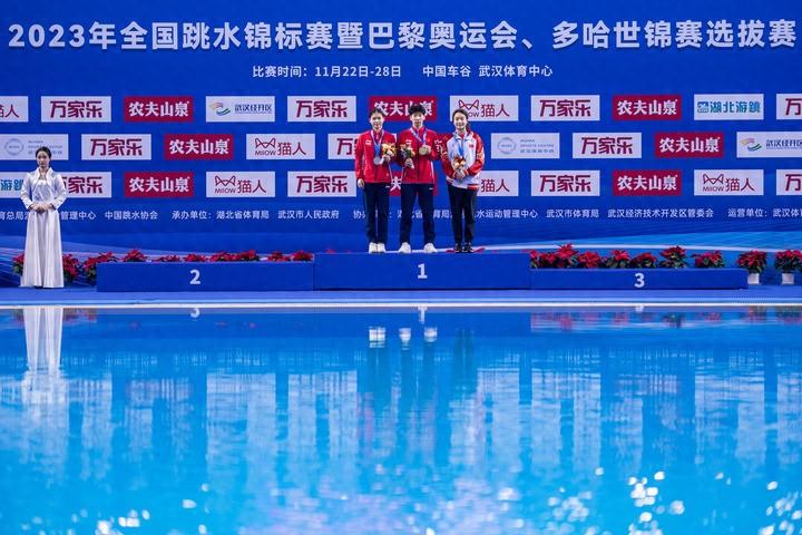 全国跳水锦标赛：女子1米板李亚杰摘金
